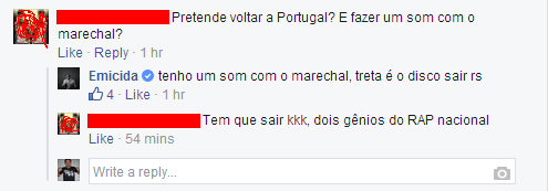 Emicida dialoga com fã sobre Marechal